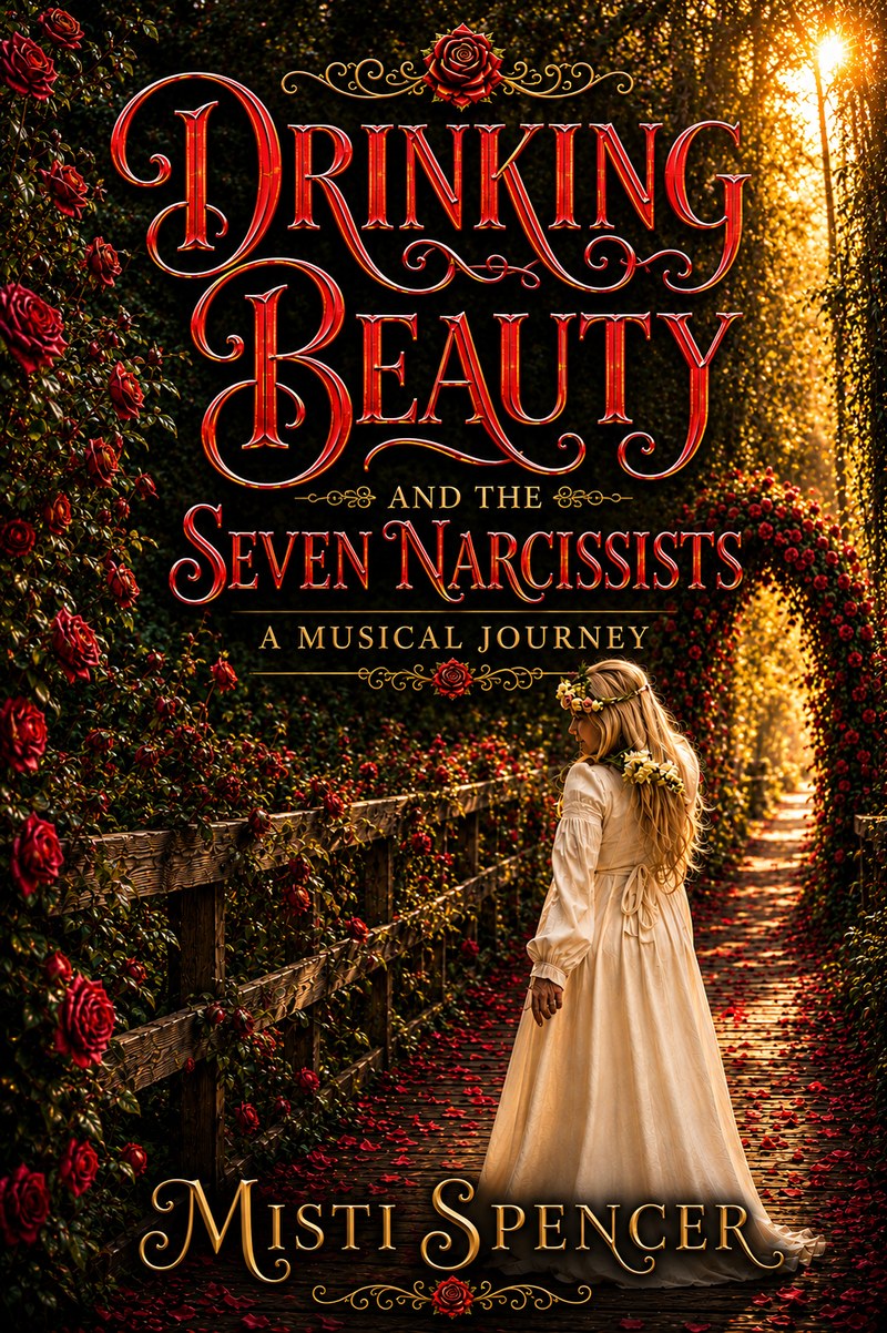 Cover of Drinking Beauty and the Seven Narcissists, a memoir by Misti Spencer